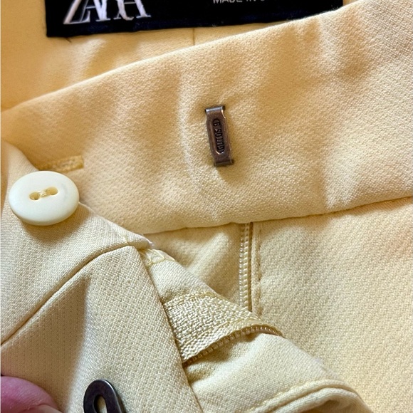 Zara yellow pants, straight leg Sz S. Inseam is 31” - Picture 3 of 6